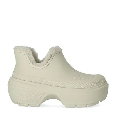 Crocs Stomp Ecrú Bootie In Beige