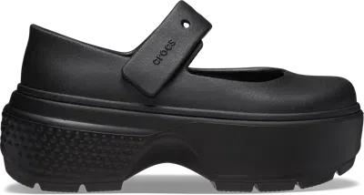 Crocs Stomp Mary Jane In Black/black