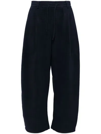 Croquis Fleece Tapered Trousers In Blue