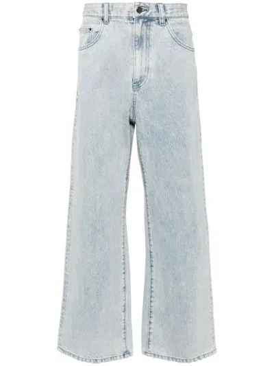 Croquis Wide Leg Denim Pants In Blue