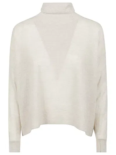 Ct Plage Cashmere High Neck Sweater In Grey