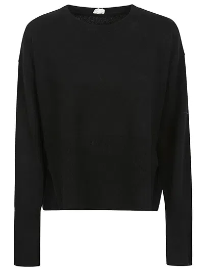 C.t.plage Cashmere Crenweck Sweater In Black