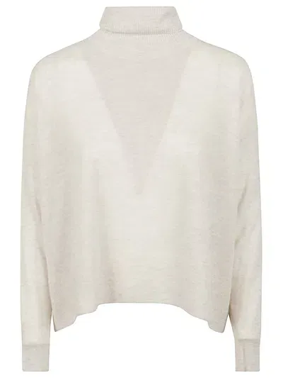 C.t.plage Cashmere High-neck Sweater In Grey