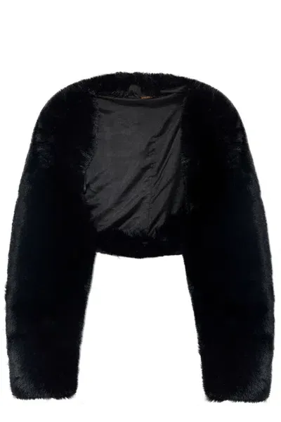 Cult Gaia Bentley Faux Fur Jacket In Black