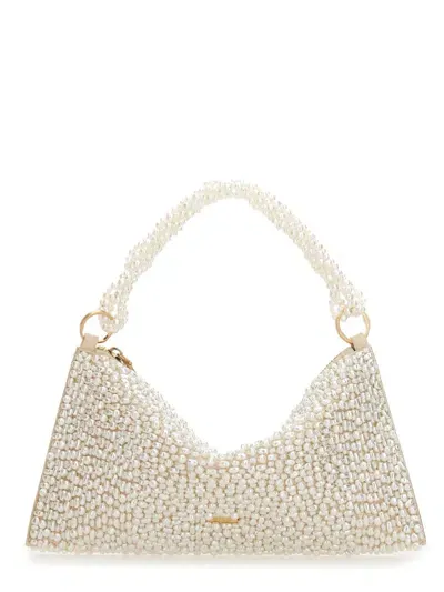 Cult Gaia Hera Nano Pearly Shoulder Bag In Silver