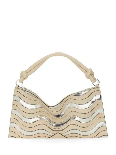 Cult Gaia Hera Logo Lettering Mini Shoulder Bag In Ivory