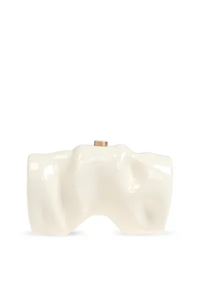 Cult Gaia Scrunch Clutch Bag In White