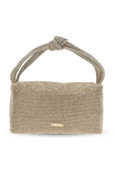 Cult Gaia Sienna Embellished Mini Top Handle Bag In Gold