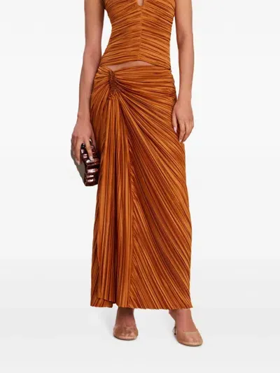 Cult Gaia Sonoma Skirt Bourbon In Brown