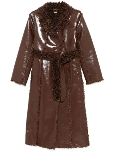 Cult Gaia Tili Coat In Brown