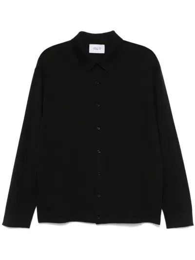 D4.0 Wool Cardigan In Black