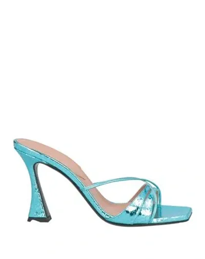 D’accori 85mm Lust Printed Python Leather Sandals In Blue