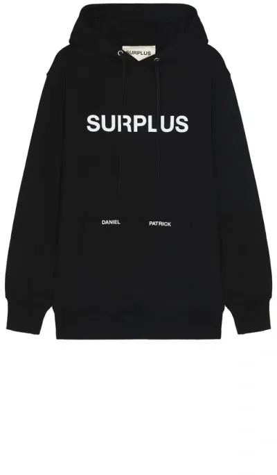 Daniel Patrick Surplus Logo Hoodie In 黑色