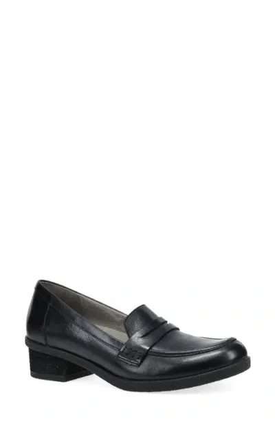 Dansko Danica Waterproof Penny Loafer Pump In Black