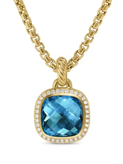 David Yurman 18kt Yellow Gold Albion Topaz And Diamond Pendant In 金色