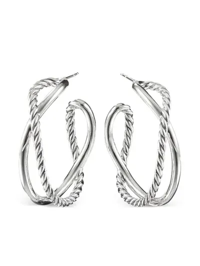 David Yurman Sterling Silver Crossover Earrings