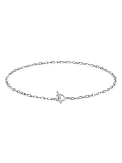 David Yurman Sterling Silver Madison Diamond Necklace In 银色