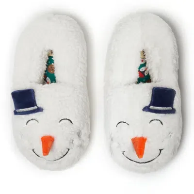 Dearfoams Unisex Adult Animal Closed Back House Slipper In White