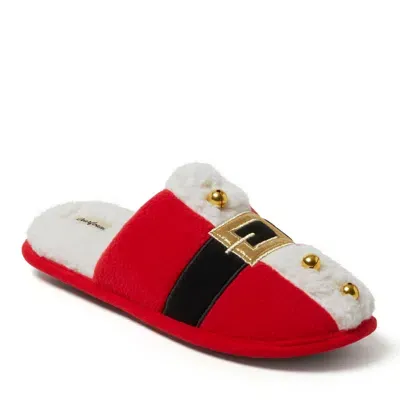 Dearfoams Unisex Novelty Holiday Christmas Scuff Slipper In Red