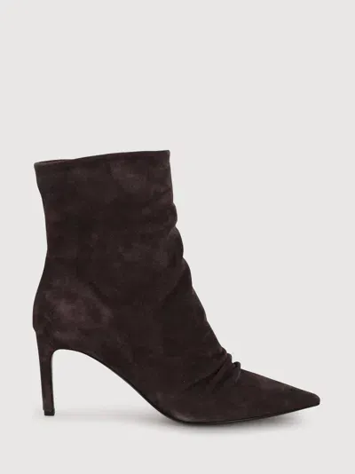 Del Carlo 75mm Sonia Ankle Boots In Grey