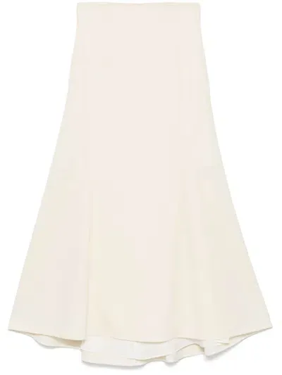 Del Core Fishtail Midi Skirt In Neutrals