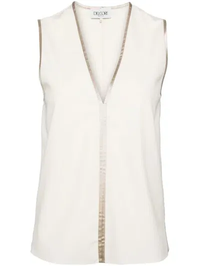 Del Core V-neck Vest In Neutrals