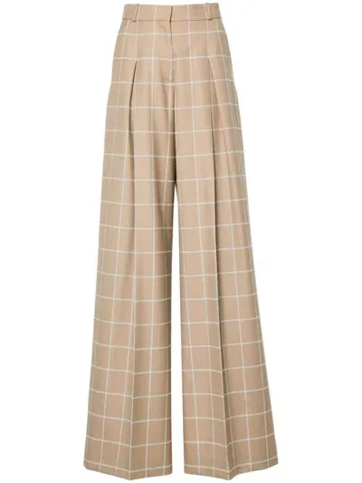 Del Core Wide-leg Trousers In Brown