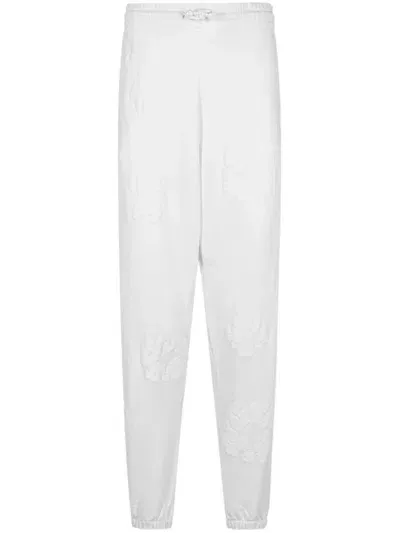 Denim Tears Mono Cotton Wreath Track Pants In White