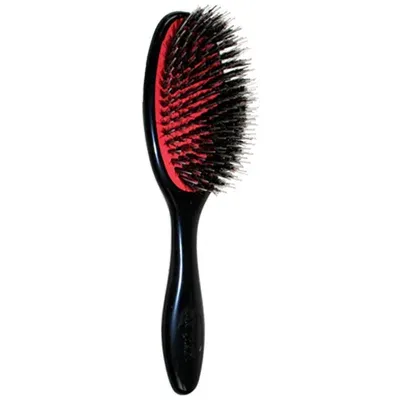 Denman D81s Small Finishing Brush With Mixed Bristle In White