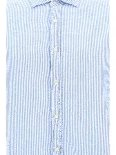 Deperlu Camicia Seersucker In Blue