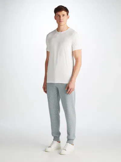 Derek Rose Men's Track Pants Finley Cashmere Silver