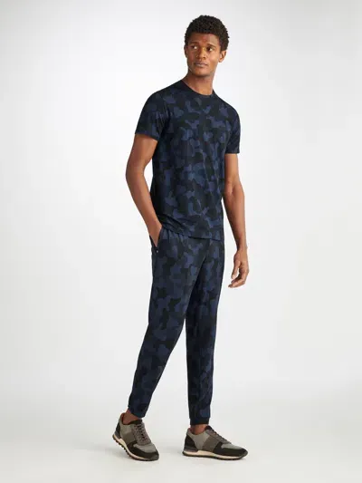 Derek Rose Men's Track Pants London 11 Micro Modal Navy