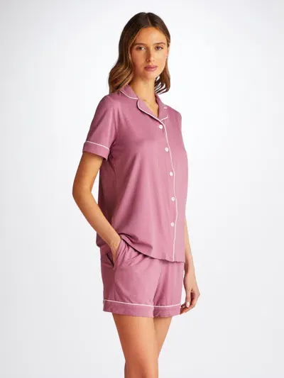 Derek Rose Ara Relaxed-fit Stretch-jersey Pyjama In Orchid Purple