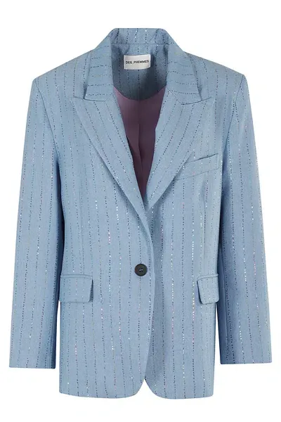 Des Phemmes Oversized Blazer In Dust Blue