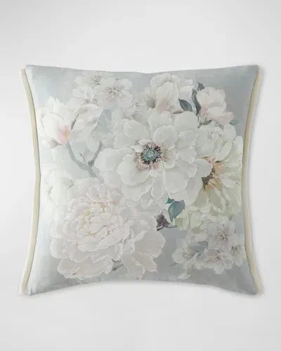 Designers Guild Fleur Blanche Platinum Pillow, 20" Square