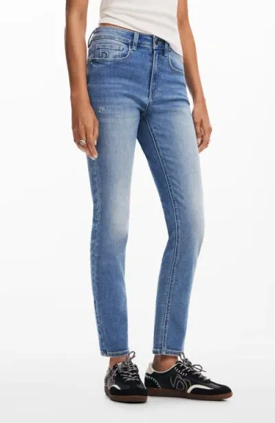 Desigual Belma Skinny Jeans In Blue