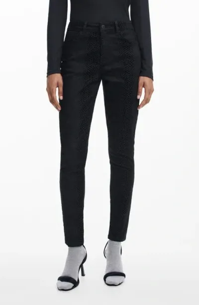 Desigual Elba Straight Leg Jeans In Black