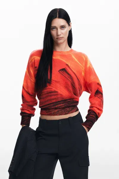 Desigual Jumper In Orange