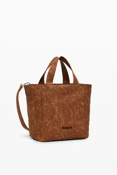 Desigual Multi-handle Cell Bag In Brown