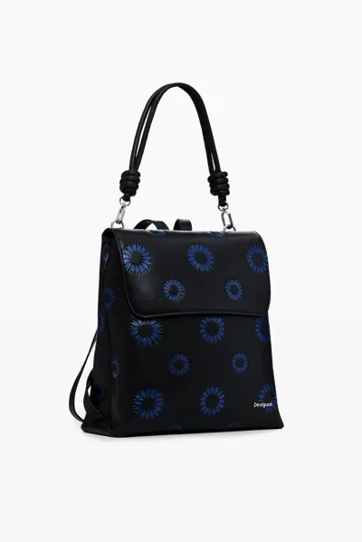 Desigual Small Sunflower Backpack In Black