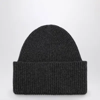 Destin Anthracite Wool And Cashmere Beanie In Grey