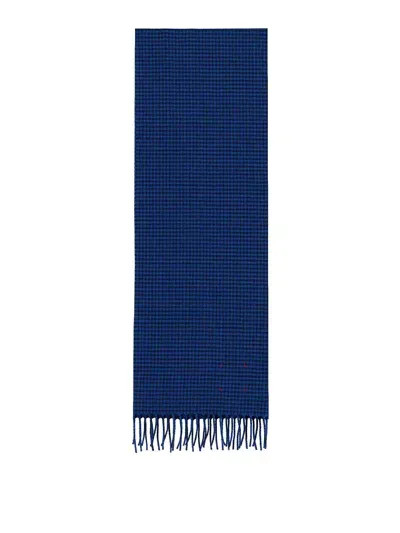 Destin Checked Scarf In Blue