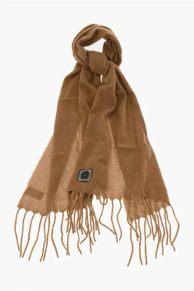 Destin Solid Color Melt Scarf With Fringes In Brown