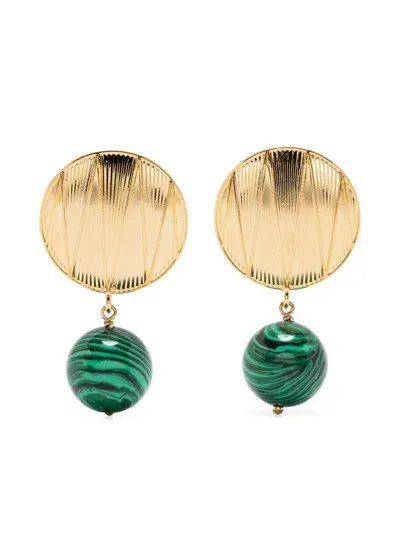 D'estree Destree Sonia Geometric Pearl Dark Green Tu Accessories