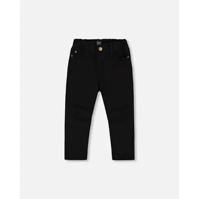 Deux Par Deux Baby Boy's Stretch Twill Pants Black In Anthracite