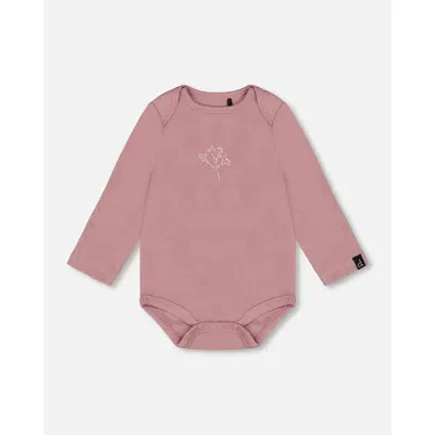 Deux Par Deux Baby Girl's Organic Cotton Bodysuit With Print Woodrose