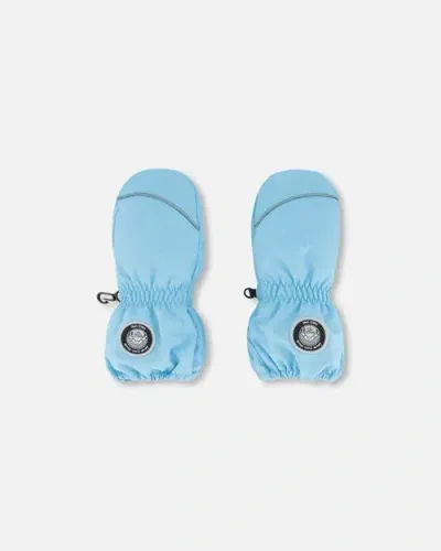 Deux Par Deux Kids'  Baby Unisex Solid Mittens Air Blue