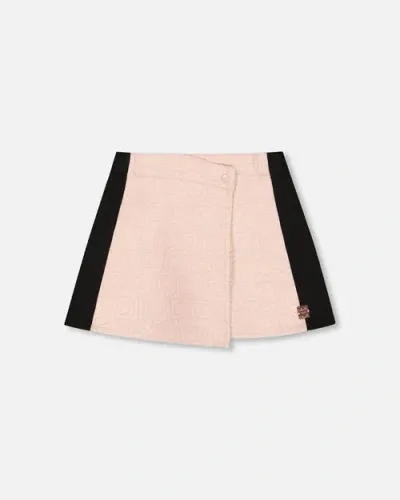 Deux Par Deux Kids'  Girl's Skort With Contrast Front Light Pink In Rose Smoke