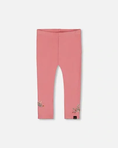 Deux Par Deux Kids'  Girl's Super Soft Brushed Rib Leggings Light Pink In Rosette