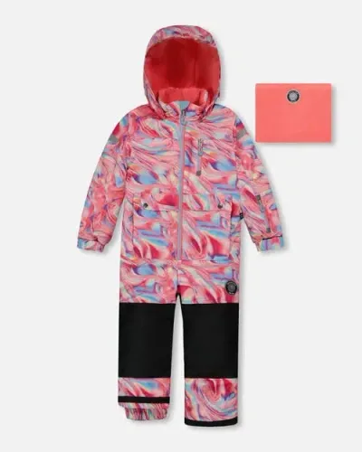 Deux Par Deux Babies'  Little Girl's One Piece Snowsuit Printed Marble